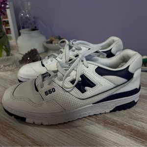 New Balance 550 Blue & White Sneakers - Size 9
